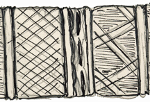 Drawing of Carved Walking Stick Drawing of Carved Walking Stick