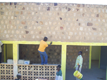 Completing work on Dispensary Completing work on Dispensary