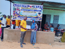 Certificate being presented