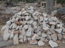 Blasting the stone Blasting the stone