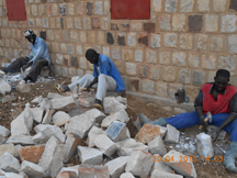 Shaping the stone Shaping the stone